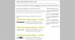Desktop Screenshot of cheap-web-hosting-plans.com
